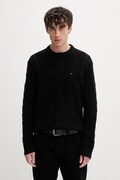 Tommy Jeans πουλόβερ ανδρικό βαμβακερό μαύρο DM0DM23405