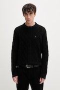 Tommy Jeans πουλόβερ ανδρικό βαμβακερό μαύρο DM0DM23405