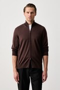 BOSS sweter rozpinany męski wełniany H-Balonso-L brązowy 50571915