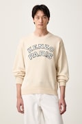 Kenzo pulover pentru bărbați cu lână bej FG65PU8223EW