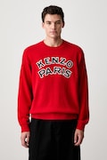 Kenzo pulover pentru bărbați cu lână roșu FG65PU8223EW