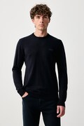 Guess sweter męski z dodatkiem jedwabiu MARCOS granatowy M6YR07 Z0912