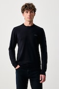 Guess sweter męski z dodatkiem jedwabiu MARCOS granatowy M6YR07 Z0912