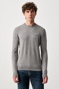 Guess sweter męski z dodatkiem jedwabiu MARCOS szary M6YR07 Z0912