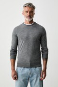 Hackett London sweter męski z wełny merino szary HM7000204