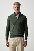 Hackett London sweter męski bawełniany zielony HM7000117