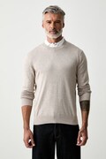 Hackett London sweter męski bawełniany beżowy HM7000116