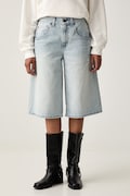 Levi's szorty damskie jeansowe SUPER BAGGY JORT niebieskie regular waist 005DT