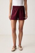 adidas Originals pantaloni scurți de trening pentru femei cu bumbac Lace Injection burgunzi high waist LG4268