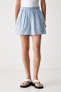 adidas Originals szorty damskie bawełniane niebieskie high waist KT8005