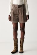 Marc O'Polo szorty damskie sztruksowe beżowe high waist 5000012083