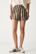 adidas szorty sportowe damskie x Farm Rio brązowe high waist KR0229