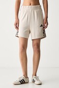 adidas szorty dresowe damskie z bawełną Leopard Pack beżowe high waist KH1552
