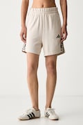 adidas szorty dresowe damskie z bawełną Leopard Pack beżowe high waist KH1552