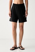 adidas szorty dresowe damskie z bawełną Leopard Pack czarne high waist KS7990