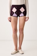 Guess къс панталон дамски GRACIE бордо с висока талия W6BD63 Z2171