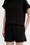 BOSS σορτς lounge γυναικεία BB TEXTURE_Shorts μαύρα ψηλά 50566134
