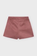 Mayoral bermudy dziecięce z imitacji zamszu różowe regular waist 4228