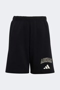 adidas szorty dresowe dziecięce z bawełną czarne high waist KS5131