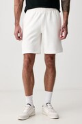Lacoste szorty dresowe męskie z bawełną beżowe regular waist GH8861