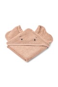 Liewood bawełniany Albert Elephant Hooded Towel pomarańczowy LW21158