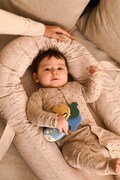 Liewood marsupio porta bebè per neonati in cotone Gro Printed Babylift beige LW14693
