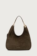 MICHAEL Michael Kors torebka shopper damska zamszowa ELLIE zielona 30F6GEJE7S