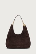 MICHAEL Michael Kors torebka shopper damska zamszowa ELLIE brązowa 30F6GEJE7S