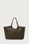 Dragon Diffusion torebka shopper damska skórzana zielona 8823