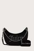 Juicy Couture torebka crossbody damska welurowa KIMBERLY czarna BIJQL99CGWZC