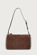 MARC JACOBS torebka damska zamszowa SMALL SHOULDER BAG brązowa 2F6HSH018H01