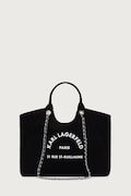 Karl Lagerfeld torebka shopper damska bawełniana czarna B3W50068