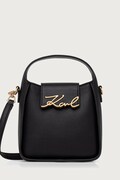 Karl Lagerfeld crossbody torba za žene kožna crna B4W30008