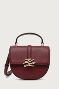 Karl Lagerfeld torebka crossbody damska skórzana K/AUTOGRAPH bordowa B4W30039