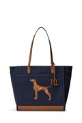 Lauren Ralph Lauren torebka tote damska bawełniana granatowa 431P18735