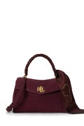 Lauren Ralph Lauren torebka damska zamszowa bordowa 431P18421