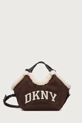 DKNY torebka crossbody damska z imitacji zamszu brązowa R63ECM60