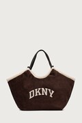 DKNY tote taška dámská z imitace semiše hnědá R63ACE48