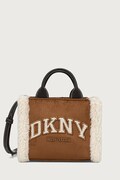 DKNY torebka crossbody damska z imitacji zamszu brązowa R53AYM56