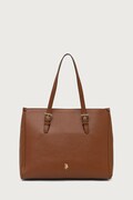 U.S. Polo Assn. torebka shopper damska z imitacji skóry NANTUCKET brązowa BIU269319WVP