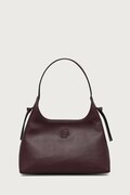 BOSS torebka hobo damska z imitacji skóry Anett Zip Hobo bordowa 50573208