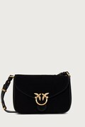 Pinko torebka crossbody damska zamszowa czarna 107656 A0F6