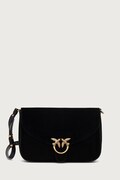 Pinko torebka crossbody damska zamszowa czarna 107655 A0F6