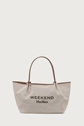 Weekend Max Mara torebka shopper damska bawełniana WKAGETTO beżowa 2625516115600