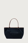 Weekend Max Mara torebka shopper damska bawełniana WKAGETTO granatowa 2625516115600