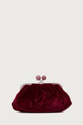 Weekend Max Mara torebka crossbody damska welurowa WKAGIOCHI bordowa 2625516055600