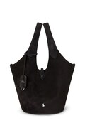 Polo Ralph Lauren kabelka typu shopper dámska semišová čierna 428P23824