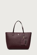 Tommy Hilfiger torebka shopper damska z imitacji skóry bordowa AW0AW19004