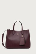 Tommy Hilfiger torebka shopper damska z imitacji skóry bordowa AW0AW18923