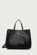 Tommy Hilfiger torebka shopper damska z imitacji skóry czarna AW0AW18923